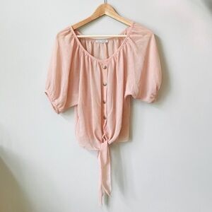 Cropped Top Pink Blouse sz‎ medium